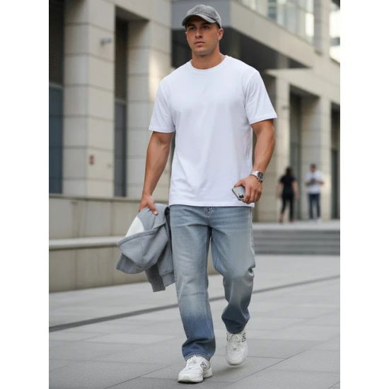 Vīriešu gaiši zili džinsi Lisbon Džinsi un džogeri