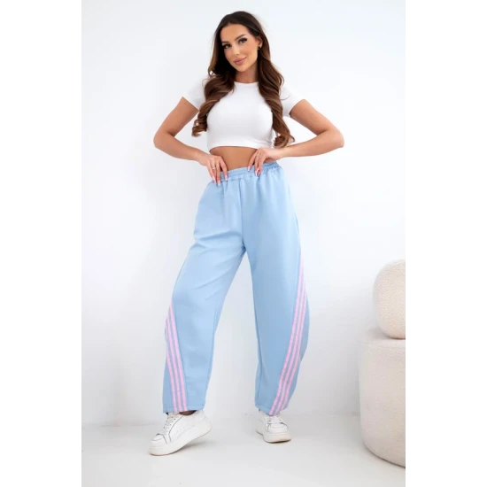 Sieviešu zilas ikdienas bikses Sports Gadījuma bikses