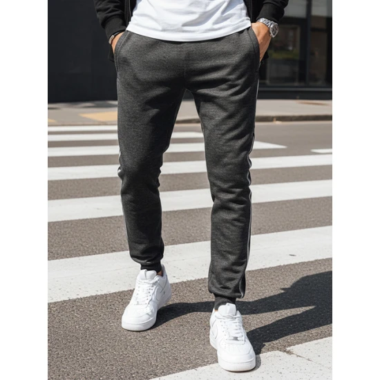 Vīriešu tumši pelēkas ikdienas bikses Rebel Gadījuma bikses