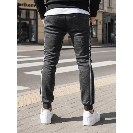 Vīriešu tumši pelēkas ikdienas bikses Rebel Gadījuma bikses