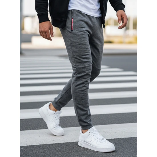 Vīriešu tumši pelēkas bikses Active Gadījuma bikses