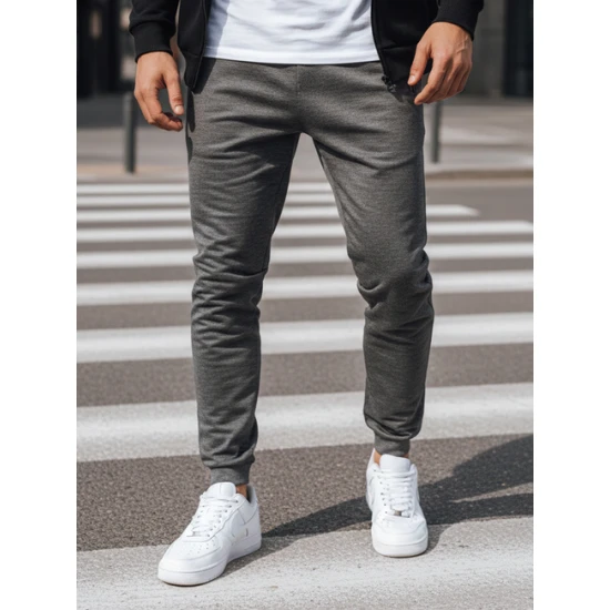 Vīriešu tumši pelēkas bikses Active Gadījuma bikses