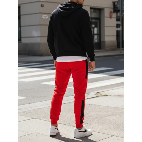 Vīriešu sarkanas ikdienas bikses Even Gadījuma bikses