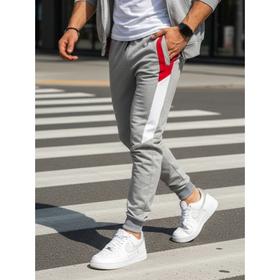 Vīriešu pelēkas ikdienas bikses Kenny Gadījuma bikses