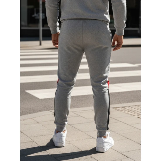 Vīriešu pelēkas ikdienas bikses Anton Gadījuma bikses