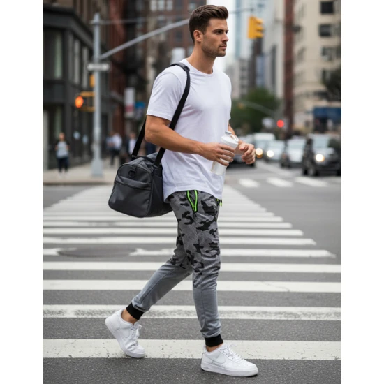 Vīriešu gaiši pelēkas ikdienas bikses Enton Gadījuma bikses