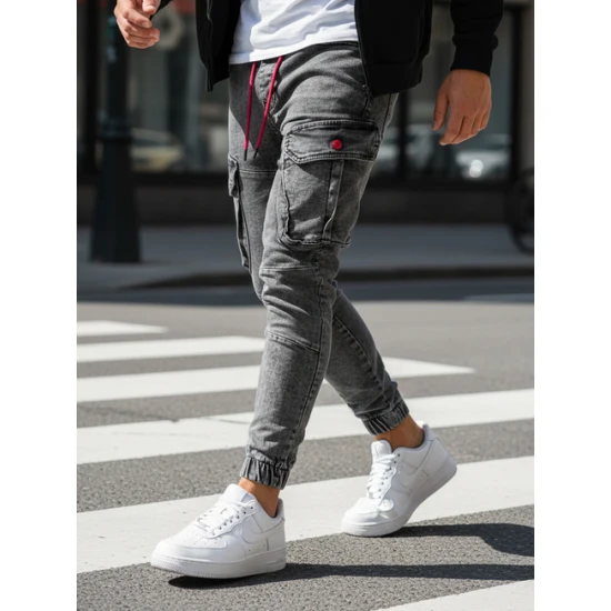 Vīriešu pelēkie treniņbikses Just Džinsi un džogeri