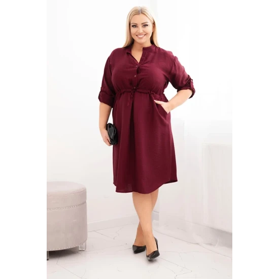 Sieviešu bordo krāsas kleita Eris