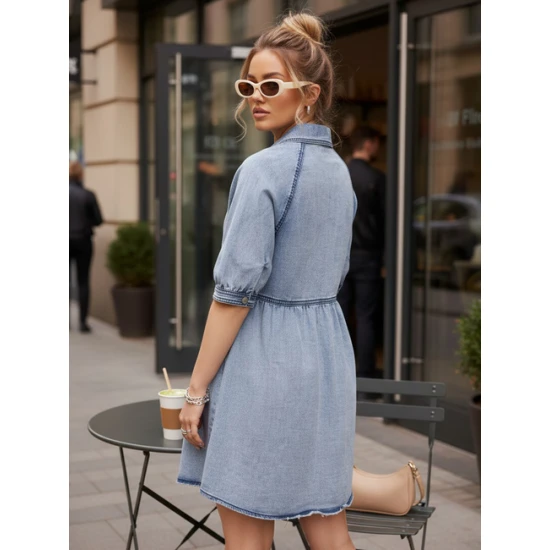 Sieviešu zilā kleita Sabi Kleitas un tunikas