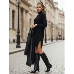 Sieviešu adīta kleita melnā krāsā Fuerta