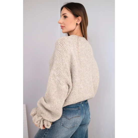 Sieviešu tumši brūns džemperis Fango