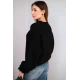 Sieviešu melns džemperis Fango