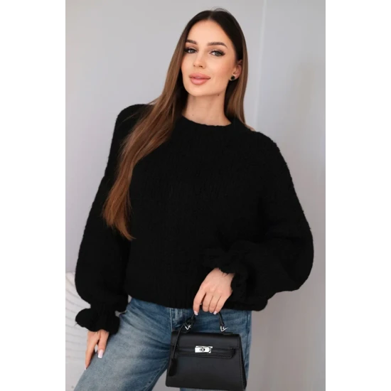 Sieviešu melns džemperis Fango