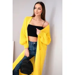 Sieviešu spilgti dzeltens kardigans „Lemon“