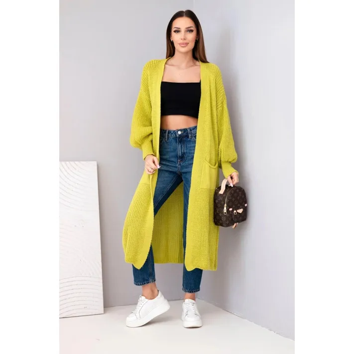 Sieviešu gaiši zaļais kardigāns „Lemon“