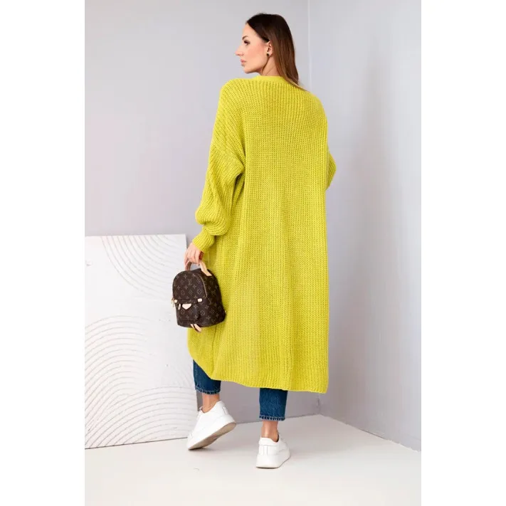 Sieviešu gaiši zaļais kardigāns „Lemon“