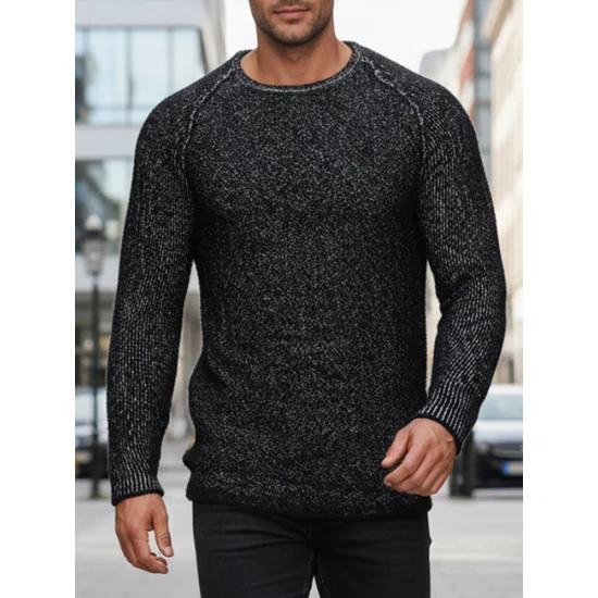 Vīriešu melns džemperis Carter