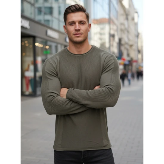Vīriešu haki džemperis Monar