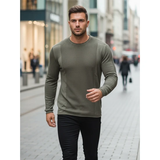 Vīriešu haki džemperis Monar