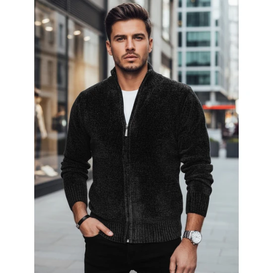 Vīriešu melns džemperis Andri