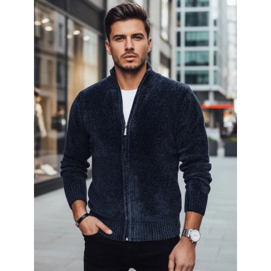 Vīriešu tumši zils džemperis Andri