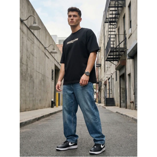 Vīriešu melns krekls Patron T-krekls ar saukļiem