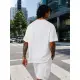 Vīriešu balti oversize T-krekli „Stay hidden“