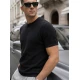 Vīriešu melni T-krekli Comfort Vienkrāsains T-krekls