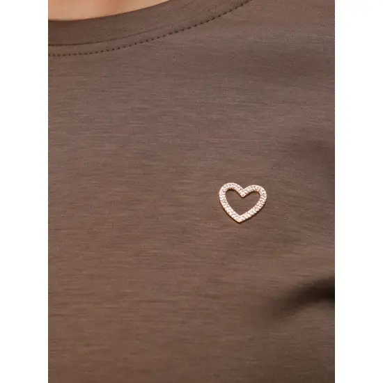 Sieviešu tumši brūns komplekts Heart