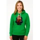 Zaļš džemperis ar kapuci Sportisks Santa Klauss