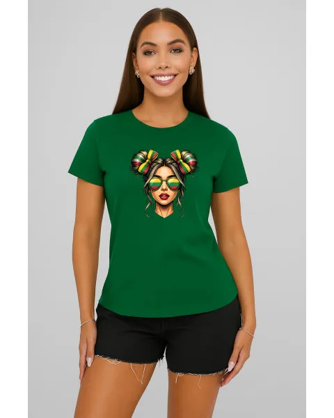 Women's Dark Green T-Shirt "Lietuvaitė"