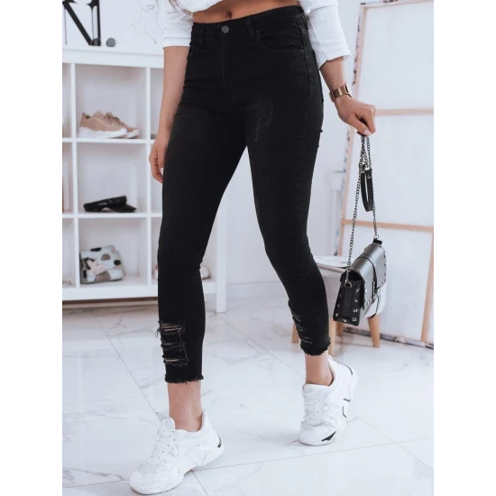 Melni sieviešu džinsi Karlin Bikses