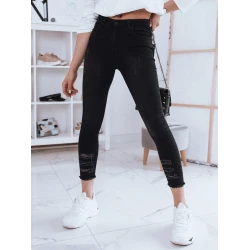 Melni sieviešu džinsi Karlin