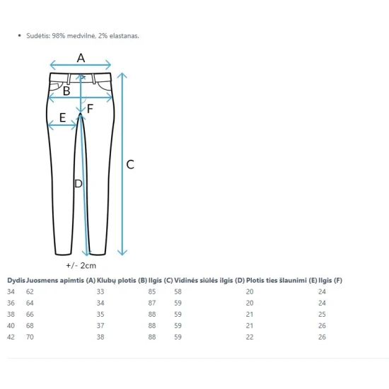 Melni sieviešu džinsi Karlin Bikses