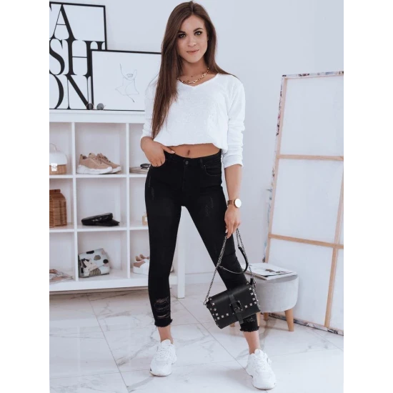 Melni sieviešu džinsi Karlin Bikses