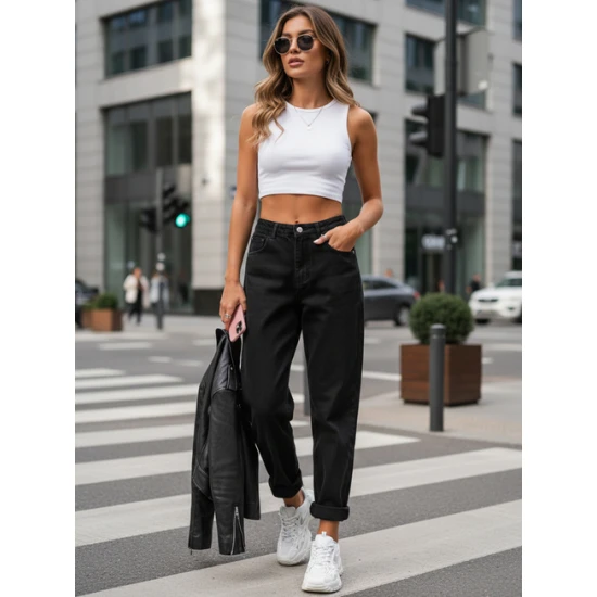 Sieviešu melni džinsi Normi Bikses