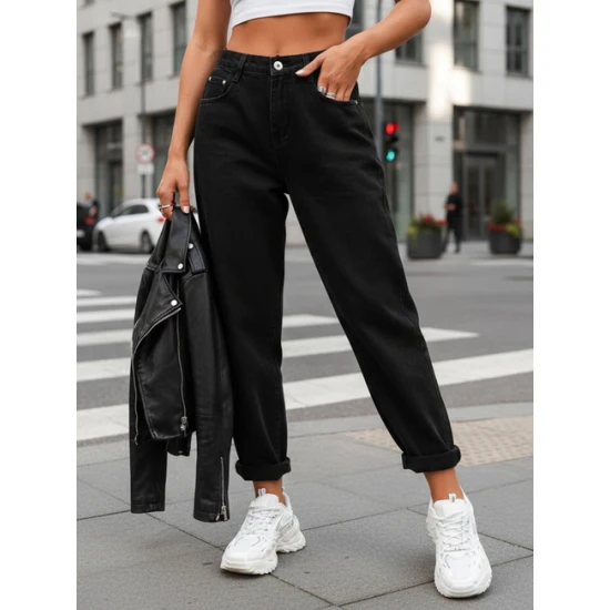 Sieviešu melni džinsi Normi Bikses