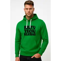 Vīriešu zaļš svīteris ar kapuci Cool Dads Club (melns)