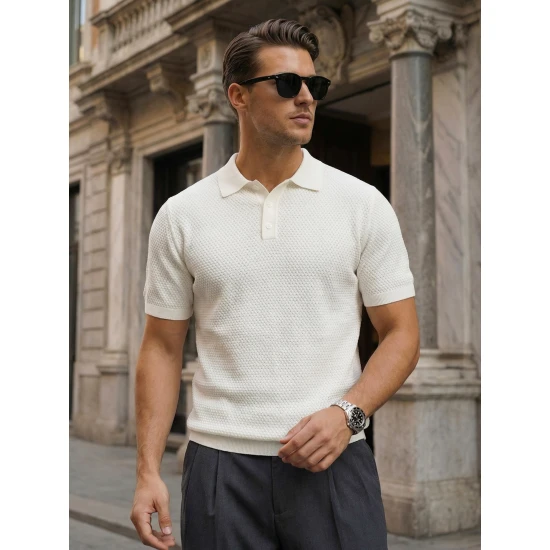 Vīriešu baltas polo krekli Street