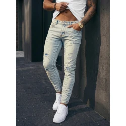 Vīriešu gaiši zili džinsi Rise