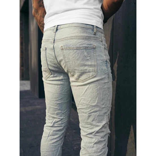 Vīriešu gaiši zili džinsi Rise