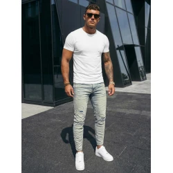 Vīriešu gaiši zili džinsi Rise