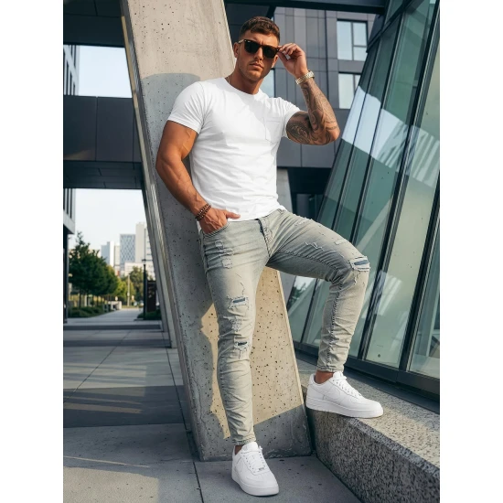 Vīriešu gaiši zili džinsi Rise