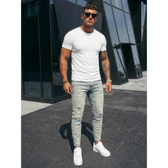 Vīriešu gaiši zili džinsi Rise