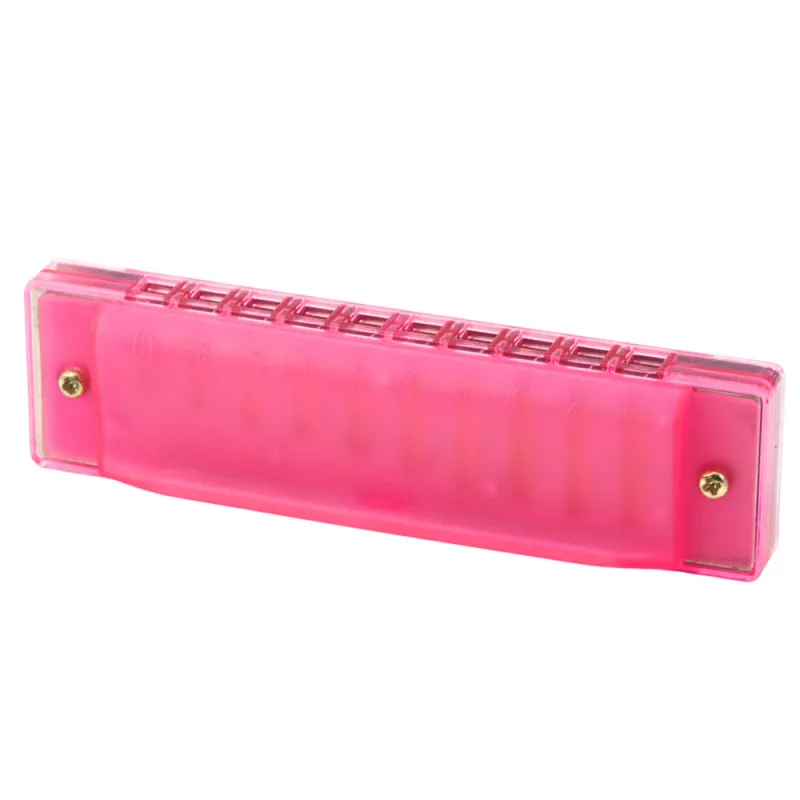 Rozā 10 caurumu mutes harmonikas iesācējiem Mūzikas instrumentai