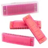 Rozā 10 caurumu mutes harmonikas iesācējiem Mūzikas instrumentai
