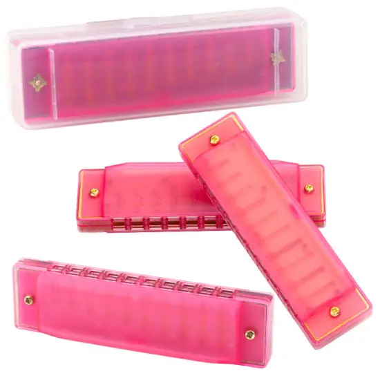 Rozā 10 caurumu mutes harmonikas iesācējiem Mūzikas instrumentai