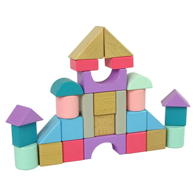 Koka ķieģeļi Pasteliskās krāsas 28 gab.