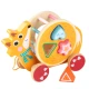Pull-along fox on wheels sorter wooden blocks