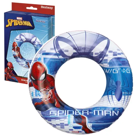 Piepūšama peldēšanas riņķa „Spider-Man“, 56 cm, „Bestway“ 98003
